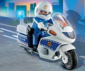 Playmobil police motorcycle puzzle