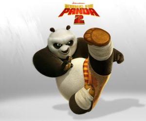 Po is the main protagonist of the adventures of the film Kung Fu Panda 2 puzzle