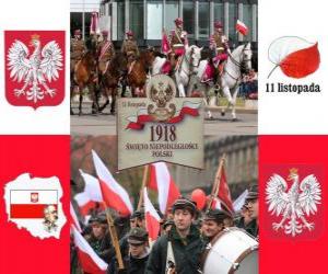Polish National holiday, november 11. Commemoration of the independence of Poland in 1918 puzzle