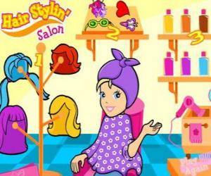 Polly Pocket in beauty salon puzzle