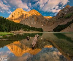 Pond in the Pyrenees, Catalonia, Spain puzzle