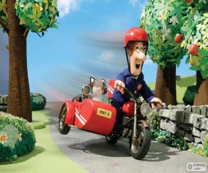 Postman Pat with his motorcycle puzzle