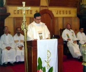 Priest behind the lectern puzzle