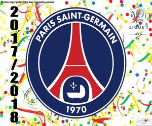 PSG, champion Ligue 1 2017-2018 puzzle