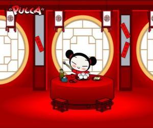 Pucca eating puzzle