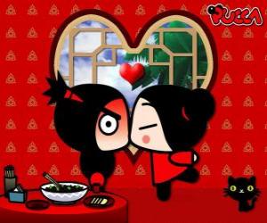 Pucca kisses Garu puzzle