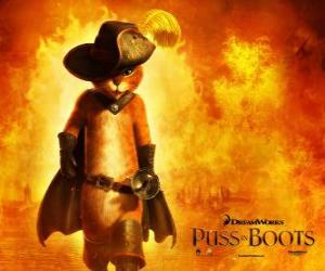 Puss in Boots, the protagonist of the new DreamWorks movie puzzle