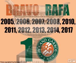 Rafa Nadal, 10 Roland Garros puzzle