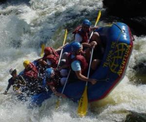 Rafting or white water rafting puzzle