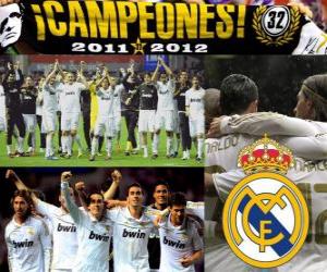 Real Madrid, champion of the spanish football league 2011-2012 puzzle