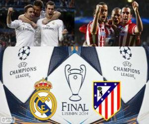 Real Madrid vs Atletico. Final UEFA Champions League 2013-2014. Estadio da Luz, Lisbon, Portugal puzzle