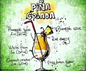 Recipe for Piña Colada puzzle
