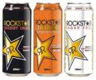 Three cans of drink like beer or soft drink with gas