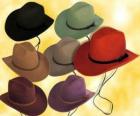 Hats of various colors