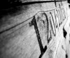 Numbers written on a wooden