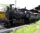 Parked steam train