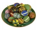 Typical decorated Easter eggs