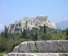 View of the temples of a Greek city