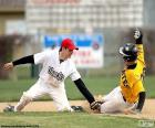 Runner reaching the base