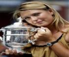 Maria Sharapova whit a trophy