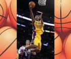 Kobe Bryant going for a slam dunk