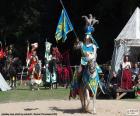 Knight in armor and with his spear ready mounted on his horse