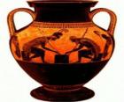 Greek amphora decorated