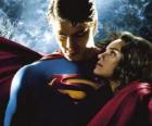 Superman  with Lois Lane, reporter and his true and great love