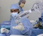 Surgeon prepared to operate on a patient in the operating room