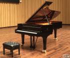 A grnad piano is a type of piano in which the strings and the box of resonance is found in position horizontal