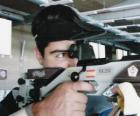 Shooting sports - Rifle shooter in action