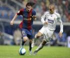 Leo Messi shooting the ball