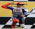 Jorge Lorenzo in the podium