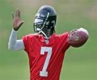 Michael Vick in action, ready to attempt a forward pass