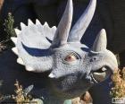 Great head the triceratops dinosaur with three horns