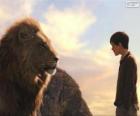 Aslan talking to Edmund