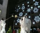 The famous angels of Rockefeller Center, New York