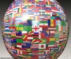 Sphere with flags