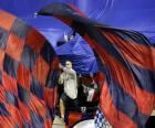 Osasuna flag is red and Navy Blue