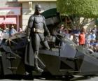 Batman in his Batmobile 