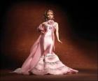 Barbie with fantasy dress for a party