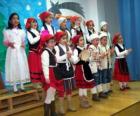 Children singing Christmas carols