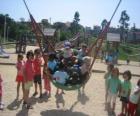 Group of children playing in the park