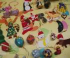 Variety of Christmas ornaments