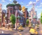 View of a street of Glipforg on Planet 51