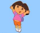Dora jumping for joy
