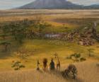 Alex, Marty, Melman, Gloria observed the immense plains of Africa