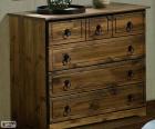 Commode with legs, chest of large drawers