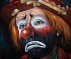 Sad clown face