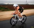 Triathlete in the cycling
